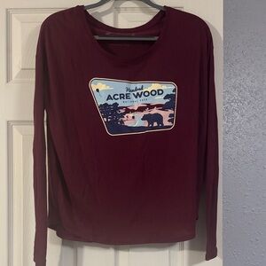 Hundred Acre Wood Long Sleeve Tee - Maroon